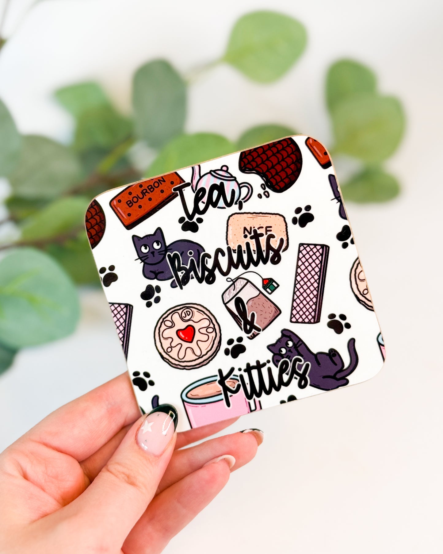 TEA BISCUITS & KITTIES COASTER