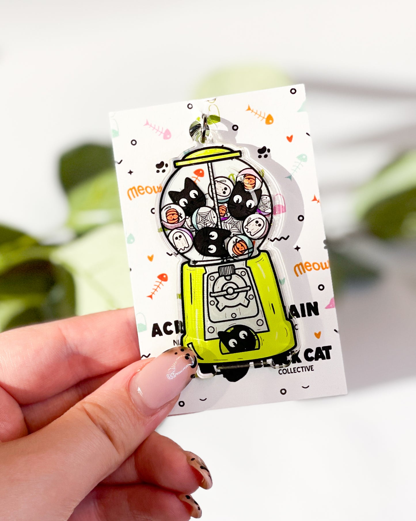 HALLOWEEN GUMBALL MACHINE ACRYLIC KEYCHAIN