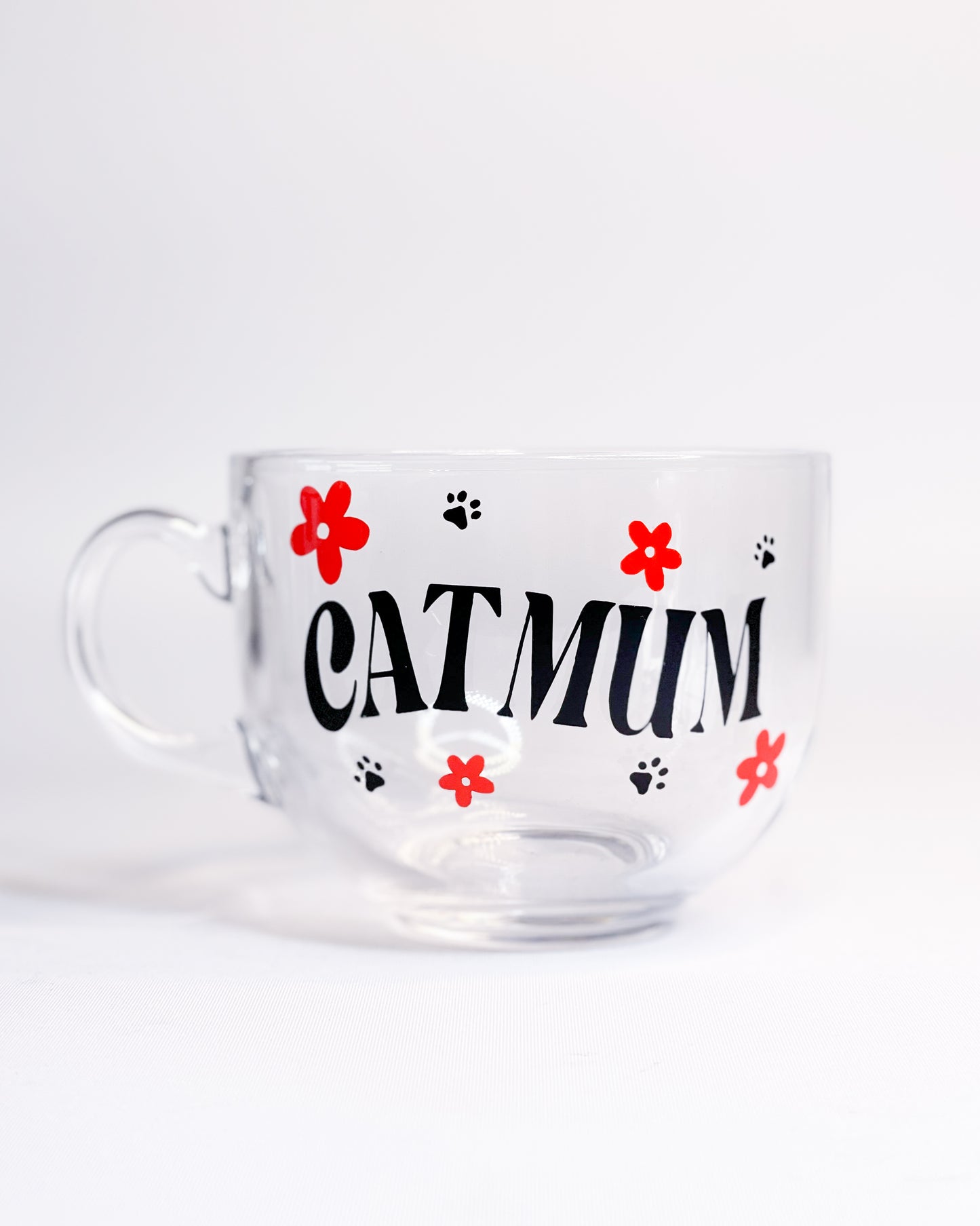 CAT MUM GLASS MUG