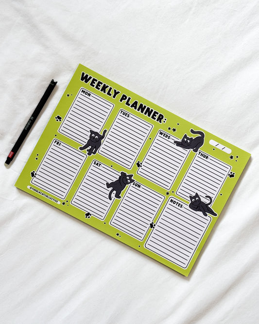 BLACK CAT A4 WEEKLY DESK PLANNER