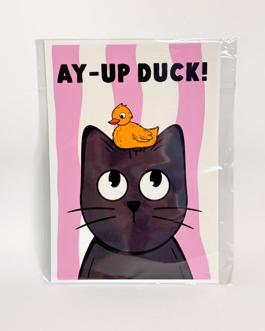 AY-UP DUCK BLACK CAT PRINT