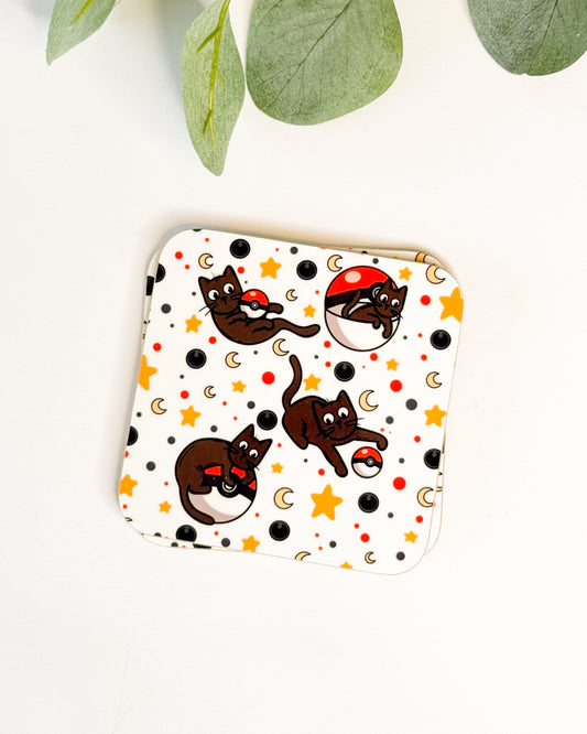BLACK CAT POKEBALL COASTER