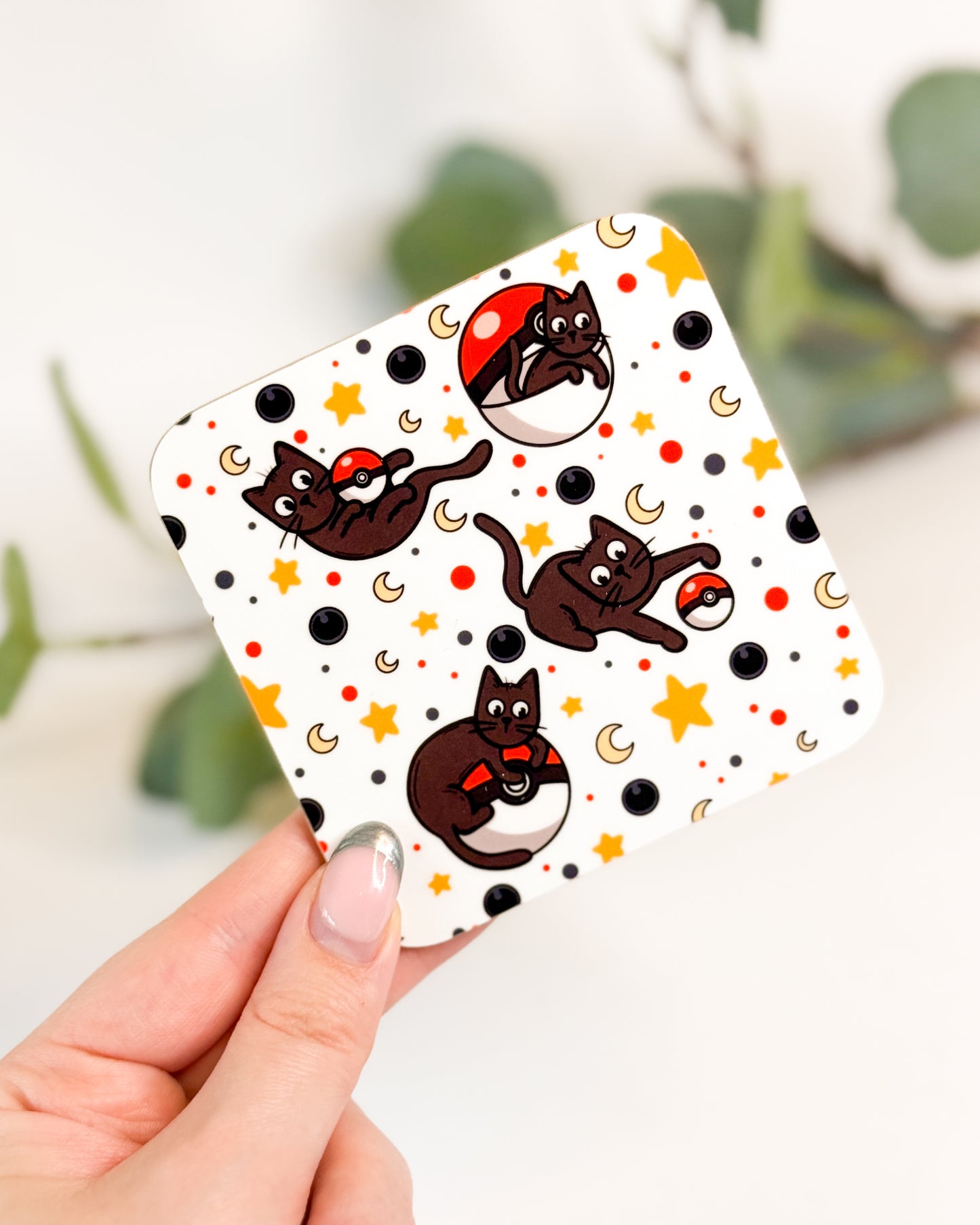 BLACK CAT POKEBALL COASTER