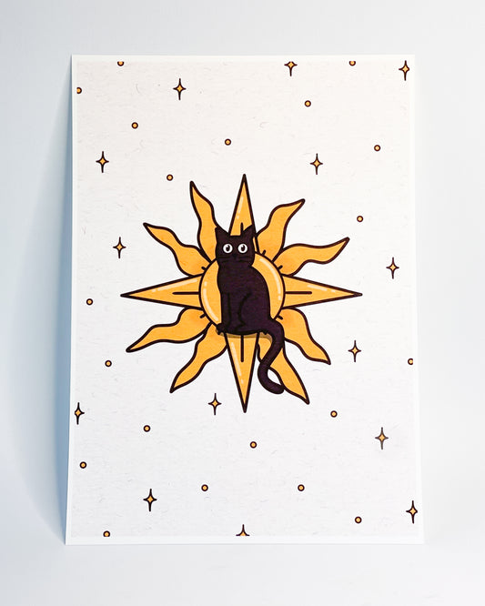 Black Cat Summer Solstice Print