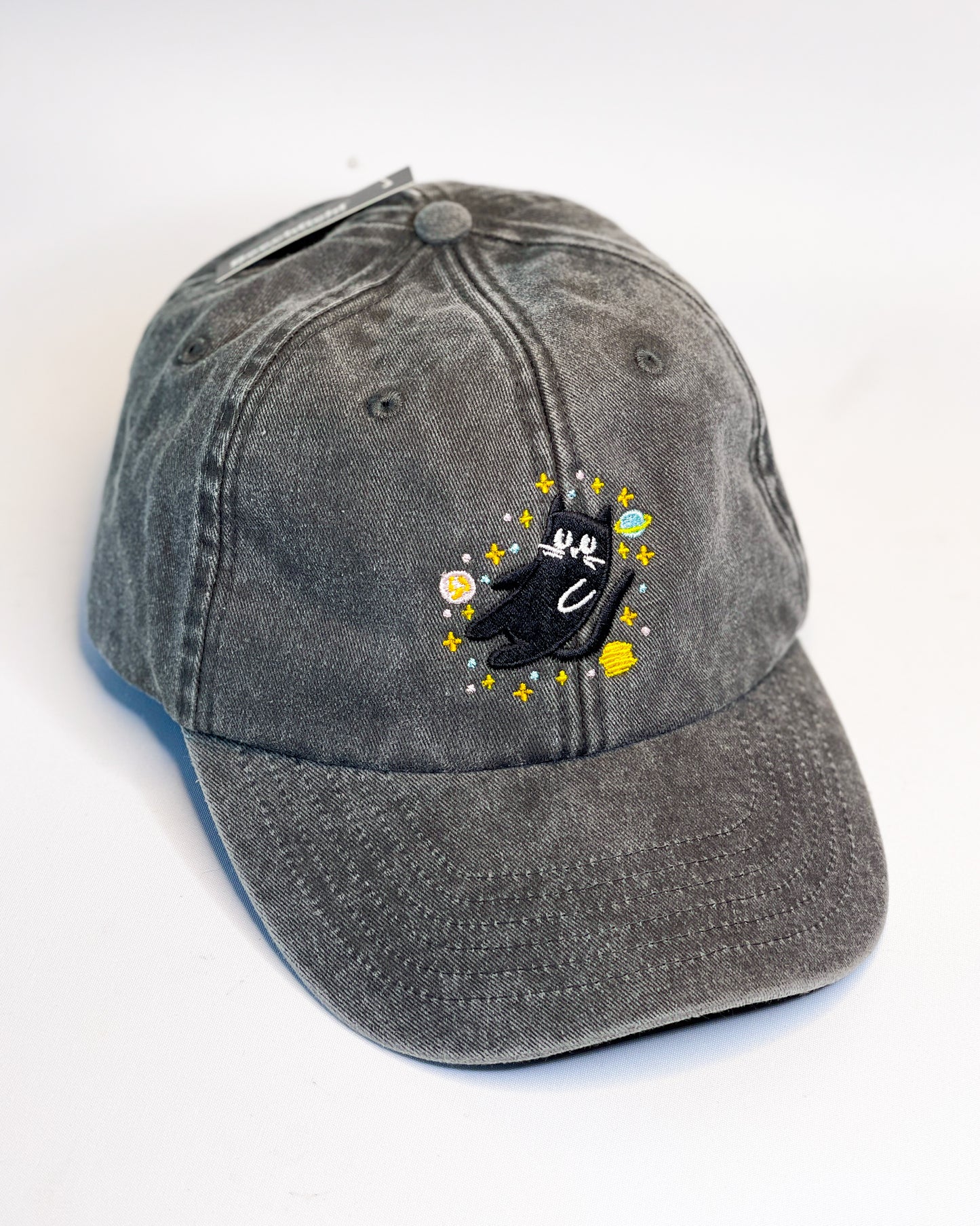 SPACE CAT EMBROIDERED DAD CAP