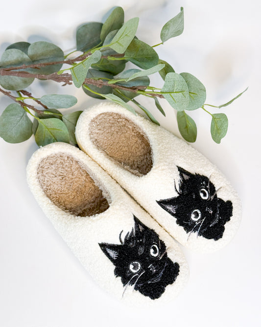 BLACK CAT SLIPPERS