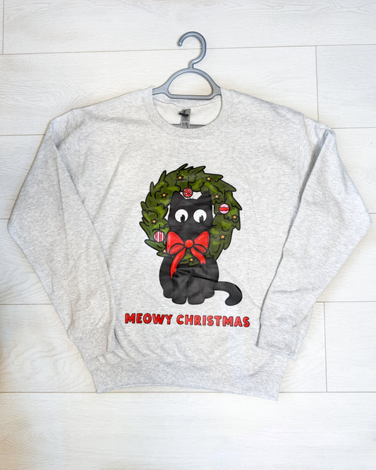 CAT CHRISTMAS WREATH CHRISTMAS JUMPER