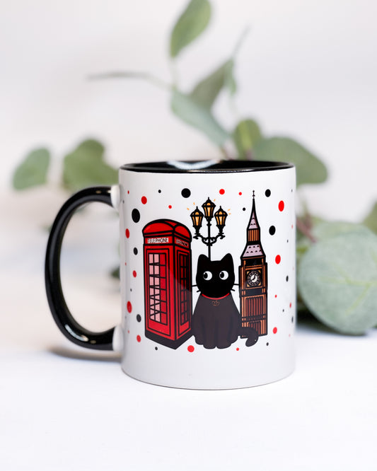 LONDON BLACK CAT MUG