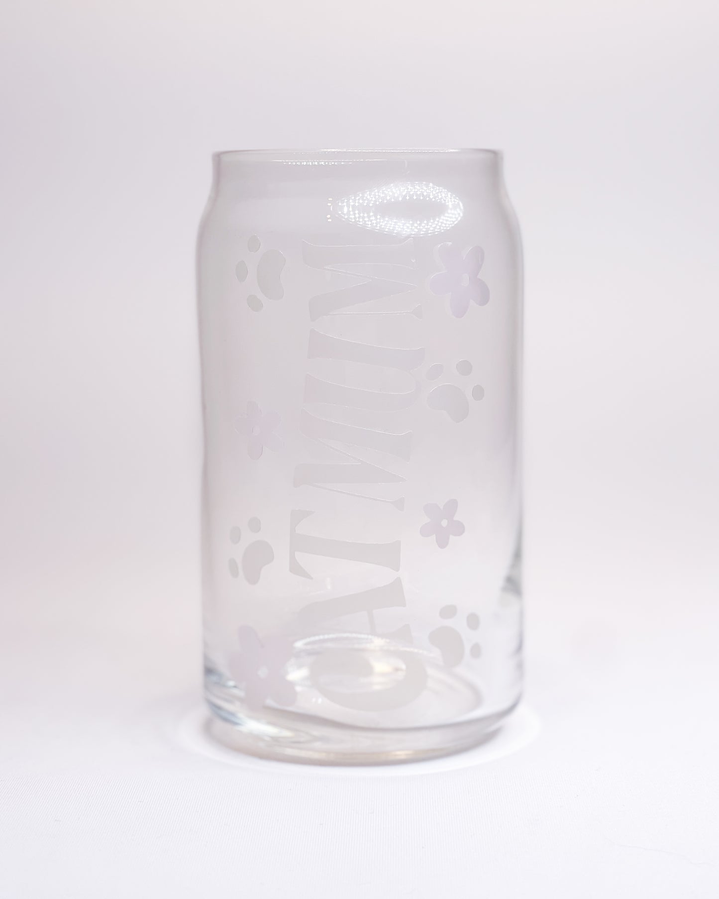 CAT MUM COLOUR CHANGING CAN GLASS