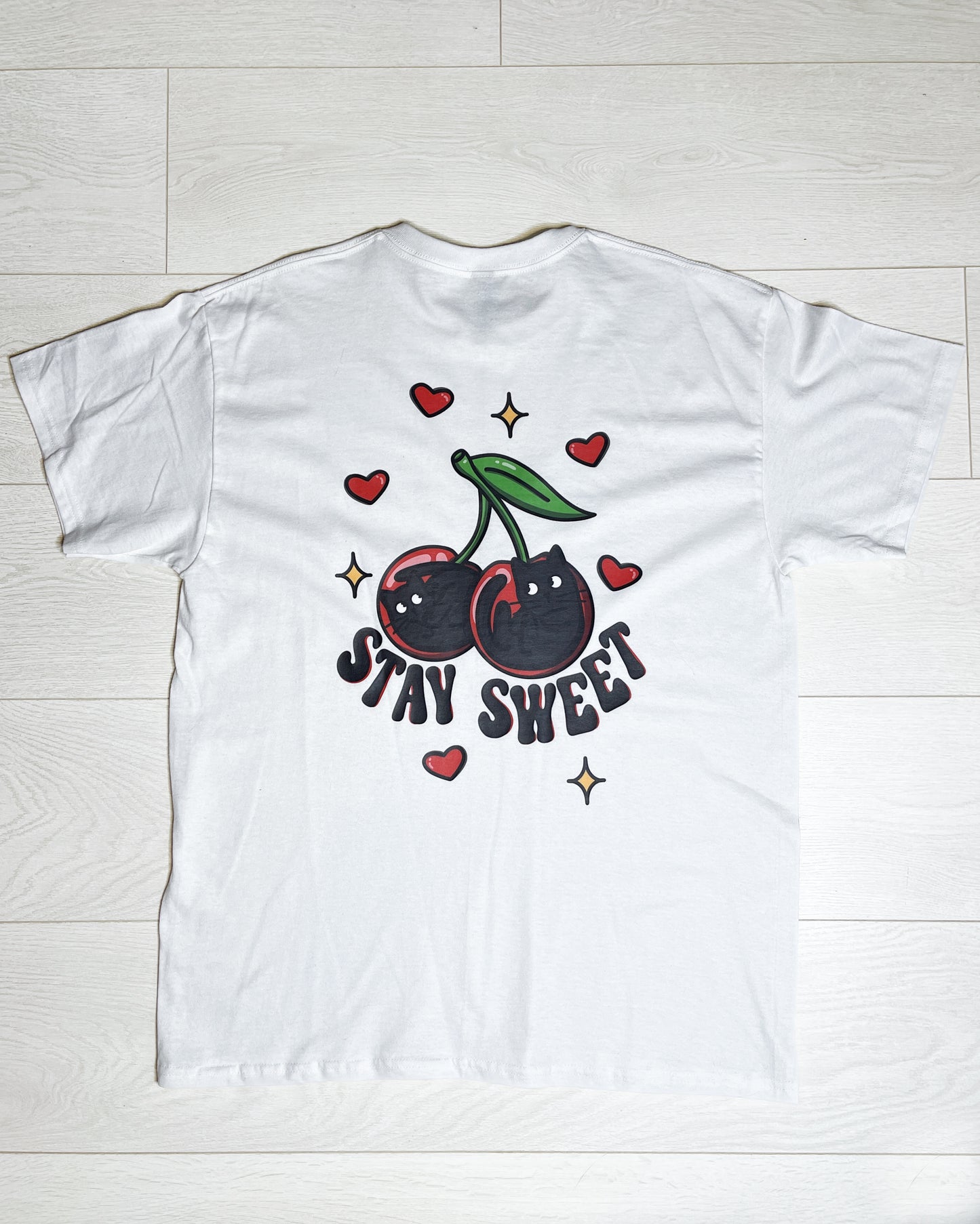 CHERRY BLACK CAT T-SHIRT