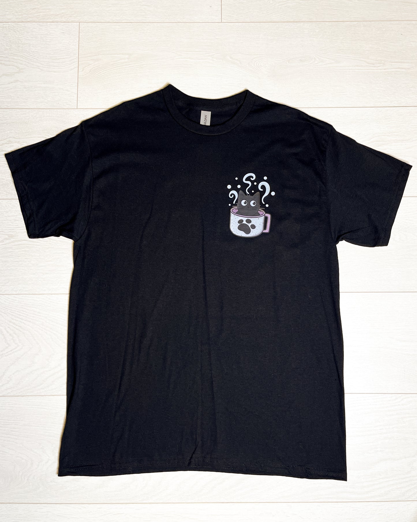 TEACUP BLACK CAT T-SHIRT