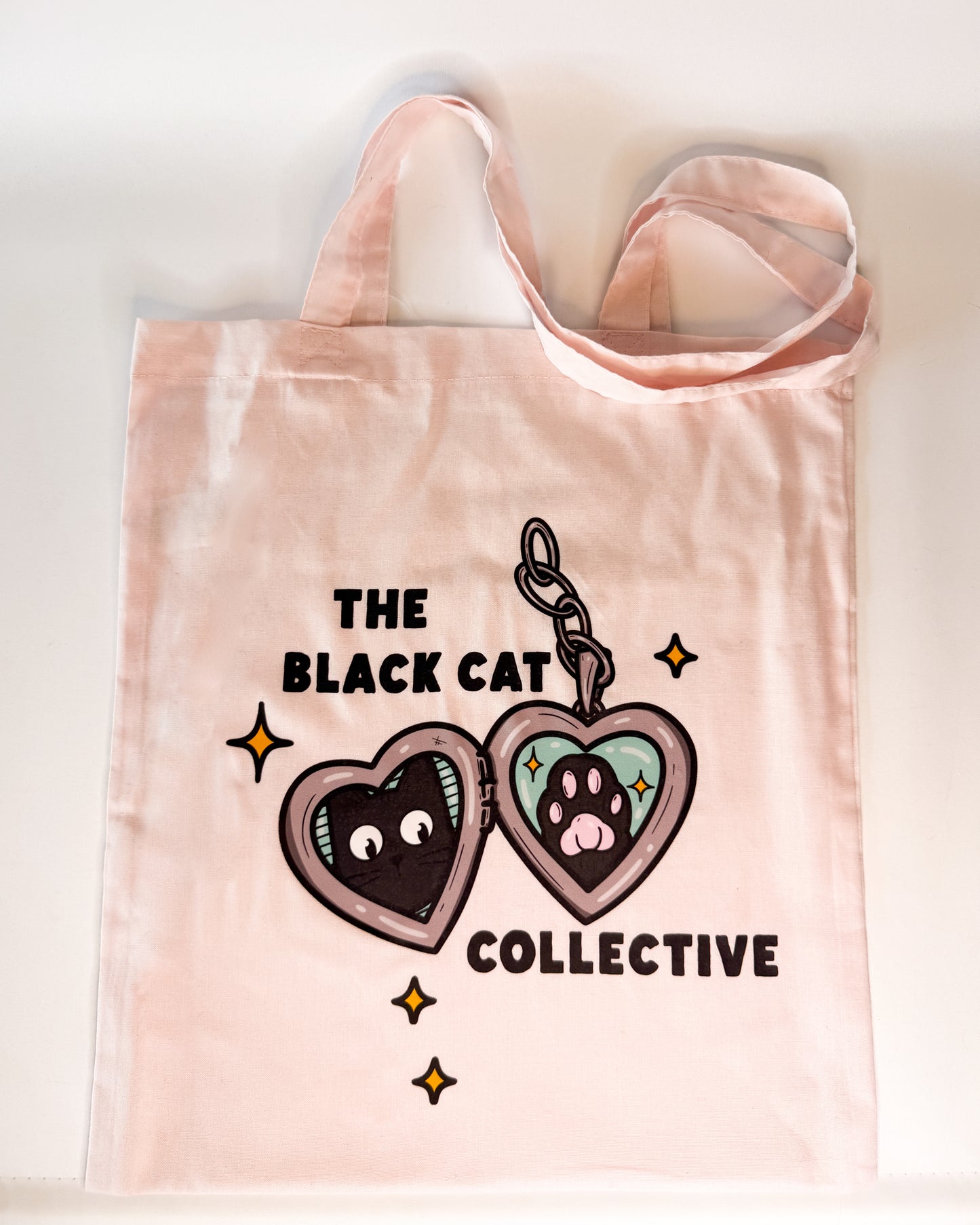 THE BLACK CAT COLLECTIVE PINK LOCKET TOTE BAG