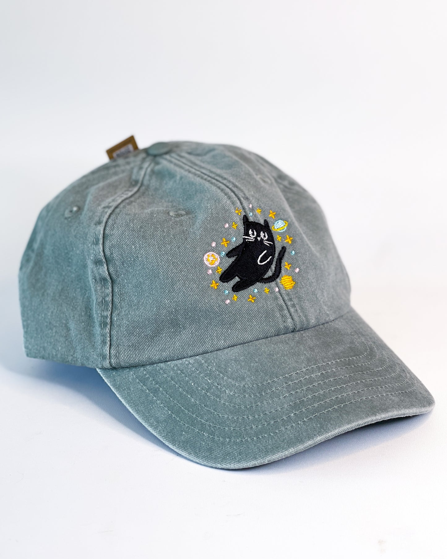 SPACE CAT EMBROIDERED DAD CAP