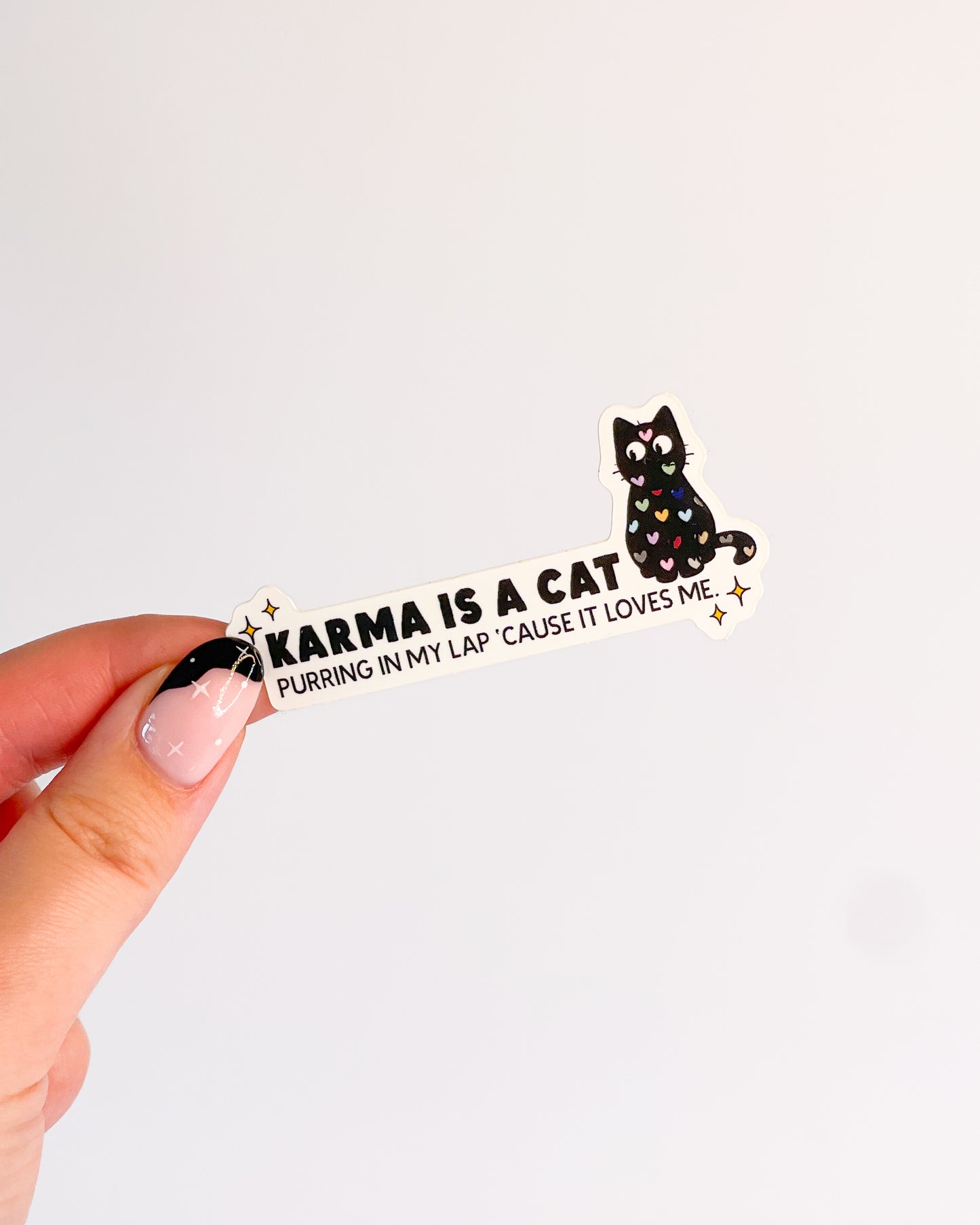 KARMA IS A CAT TAYLOR SWIFT GLOSSY VINYL STICKER