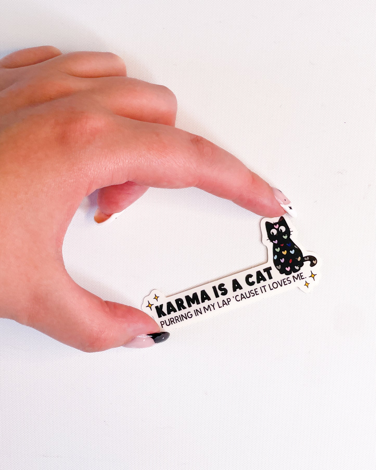 KARMA IS A CAT TAYLOR SWIFT GLOSSY VINYL STICKER