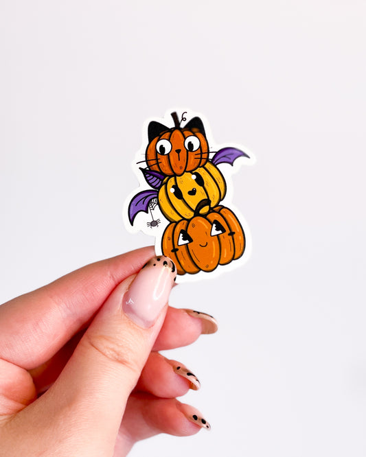 HALLOWEEN PUMPKIN GLOSSY VINYL STICKER