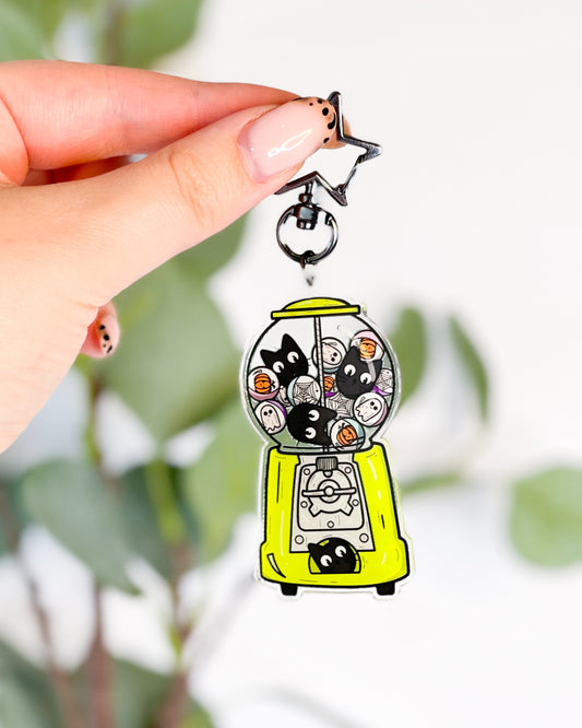 HALLOWEEN GUMBALL MACHINE ACRYLIC KEYCHAIN