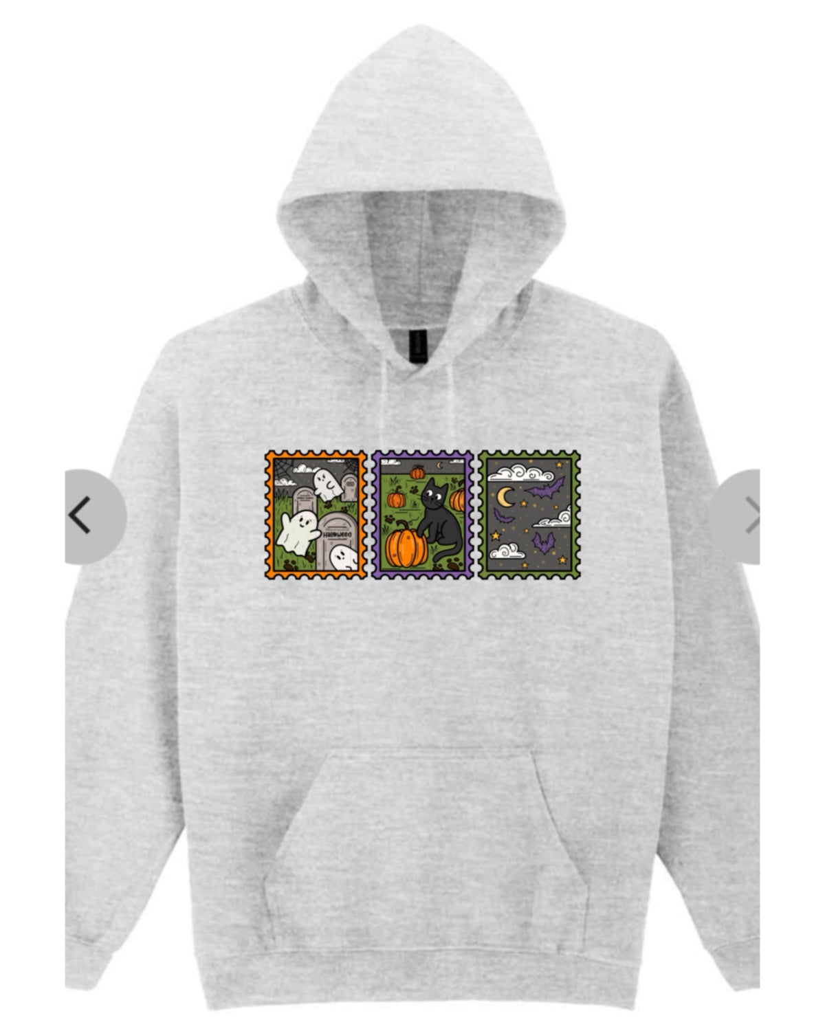 BLACK CAT, GHOST & BAT HALLOWEEN HOODIE