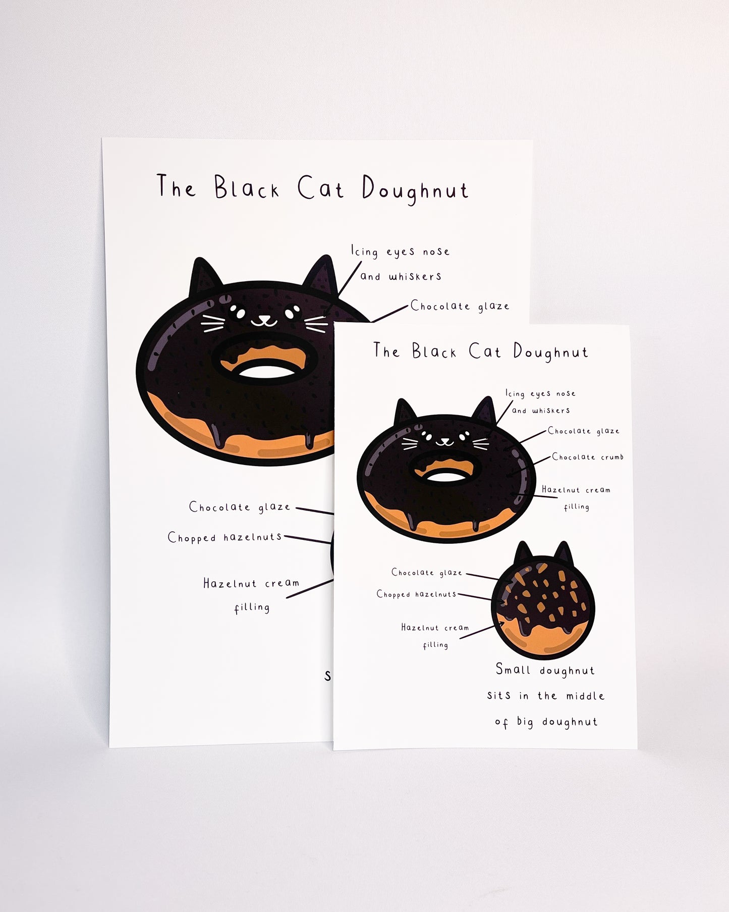 BLACK CAT DOUGHNUT PRINT