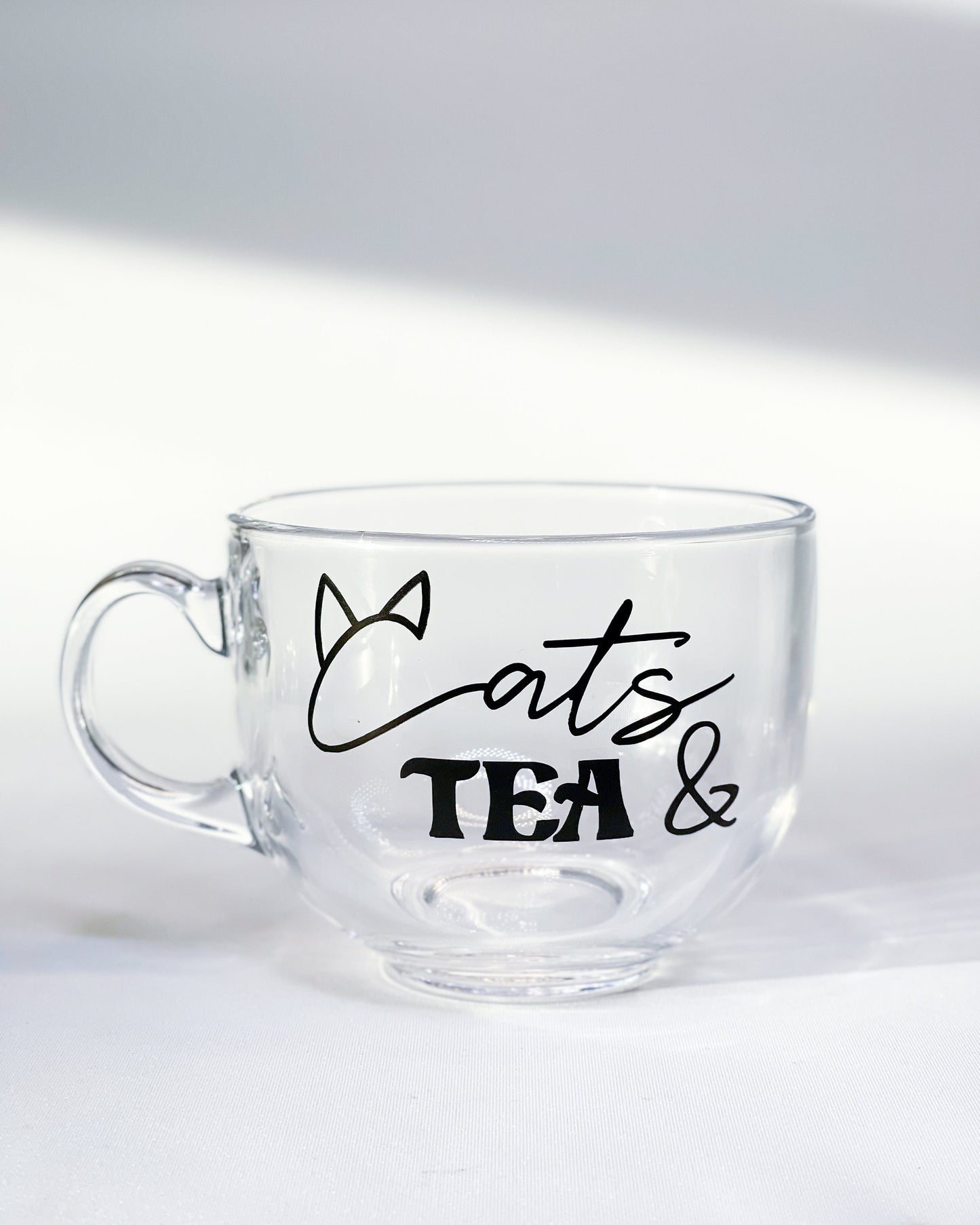 CATS AND TEA GLASS MUG