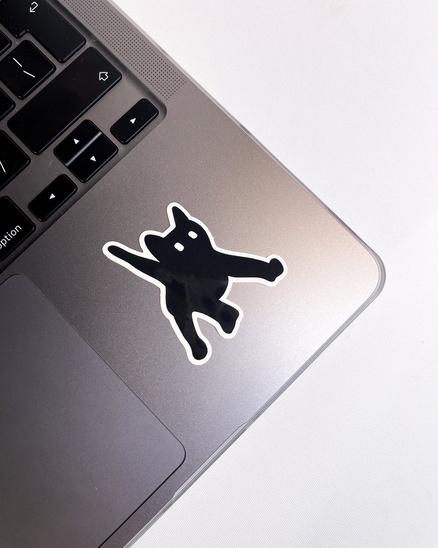 BLACK CAT MEME JUMPING CAT GLOSSY VINYL STICKER